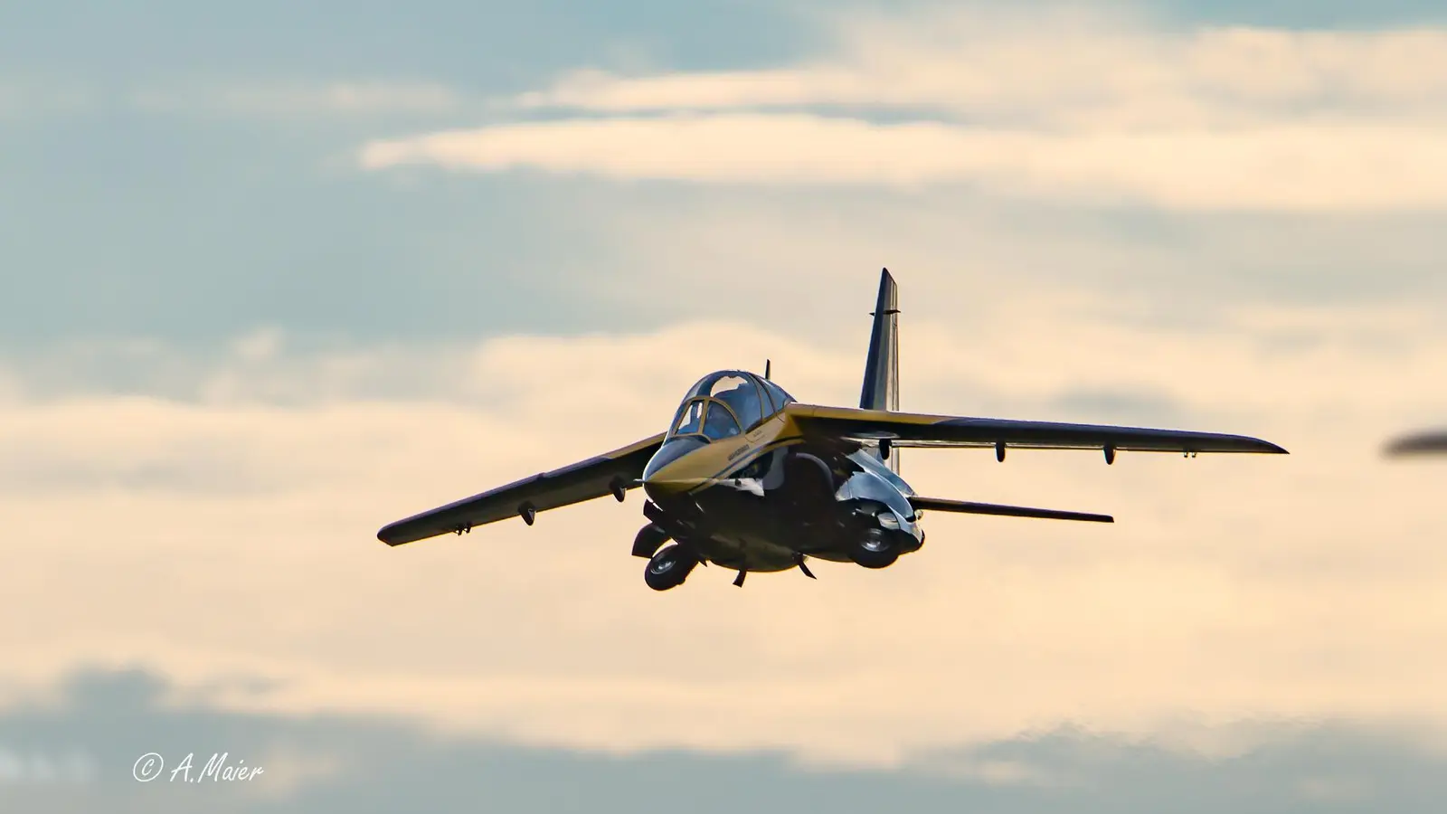 Vom großen Vorbild kaum zu unterscheiden: das Alphajet-Modell wird am Amberger Flugplatz Kunstflug vorführen. (Bild: A. Maier)