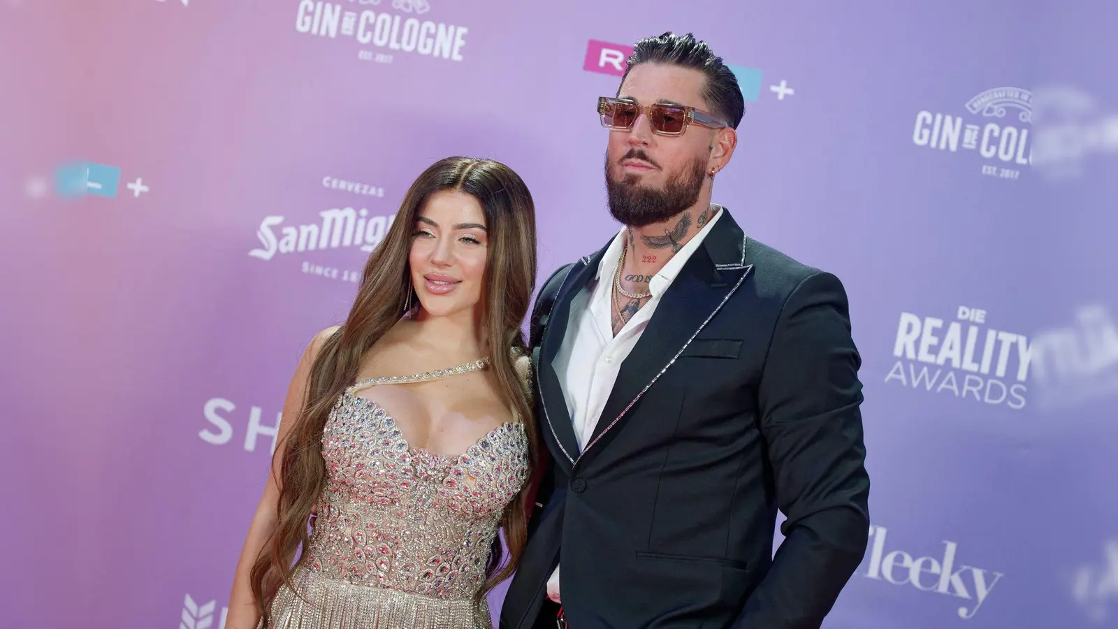 Die Reality Stars Leyla Lahouar (l) und Mike Heiter (r) gaben sich das Ja-Wort. (Archivfoto) (Bild: Henning Kaiser/dpa)