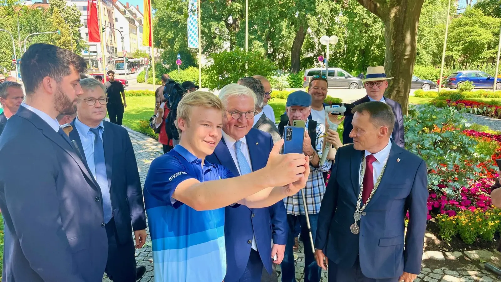 Bundespräsident Frank-Walter Steinmeier besucht Weiden.  (Bild: Gabi Schönberger)