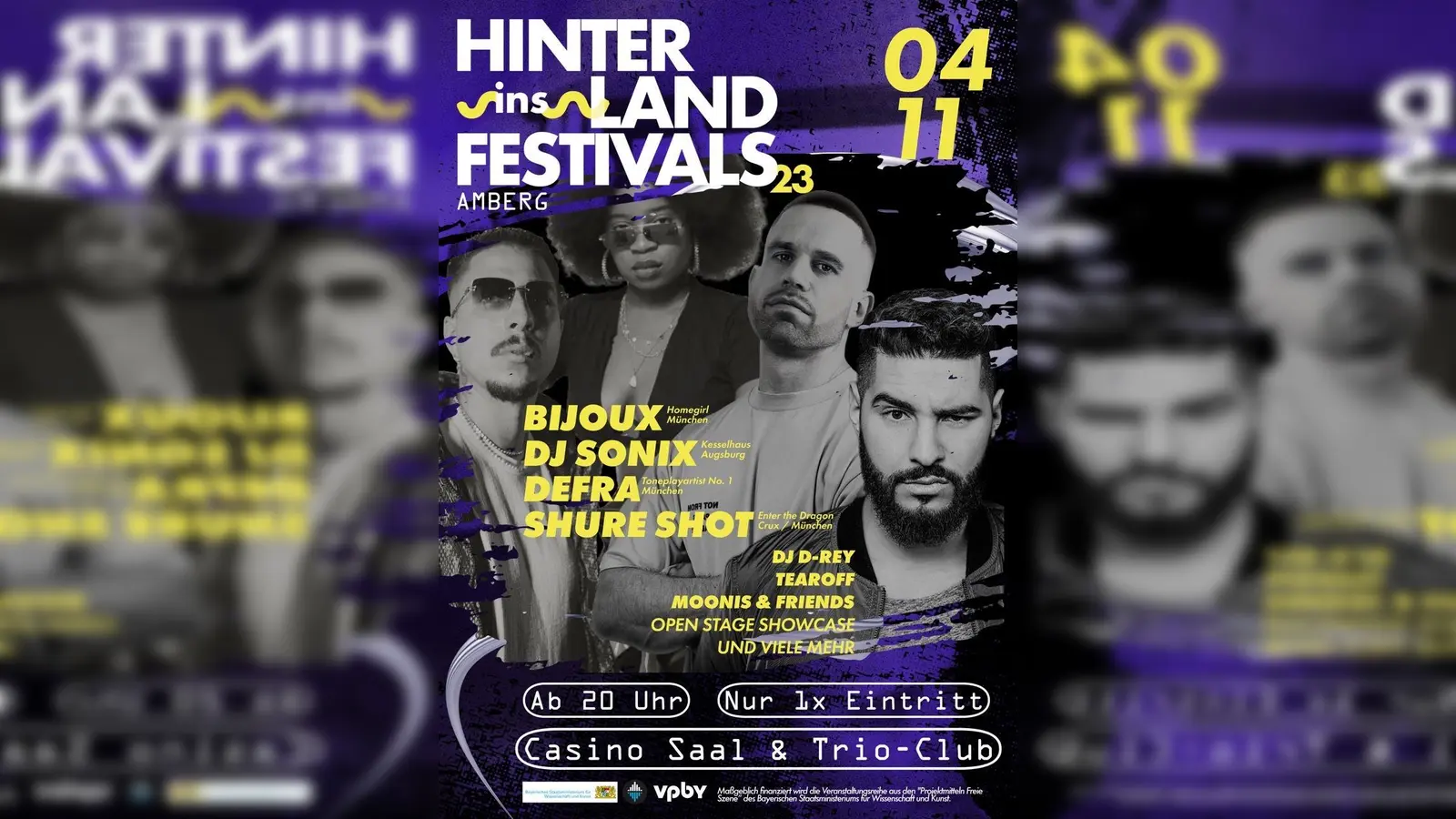Bei dem „Hinter ins Land Festival” in Amberg erwarten euch viele DJs und Live-Acts. (Bild: exb)