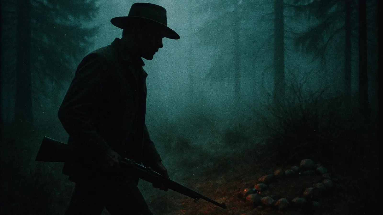 Was in einem Wald im Landkreis Neumarkt im Jahr 1925 passiert ist, erfahrt ihr in der neuen Folge von „Crime Daheim”. (Diese Grafik ist mit Unterstützung durch KI erstellt worden) (Grafik: Jakob Graf (KI-generiert))