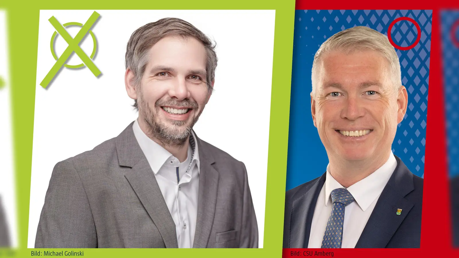 Ergebnis der Stichwahl am 22. März 2026: In Amberg gewinnt Michael Fritz (FW) gegen Stefan Ott (CSU) und wird damit Oberbürgermeister. (Bild: gld)