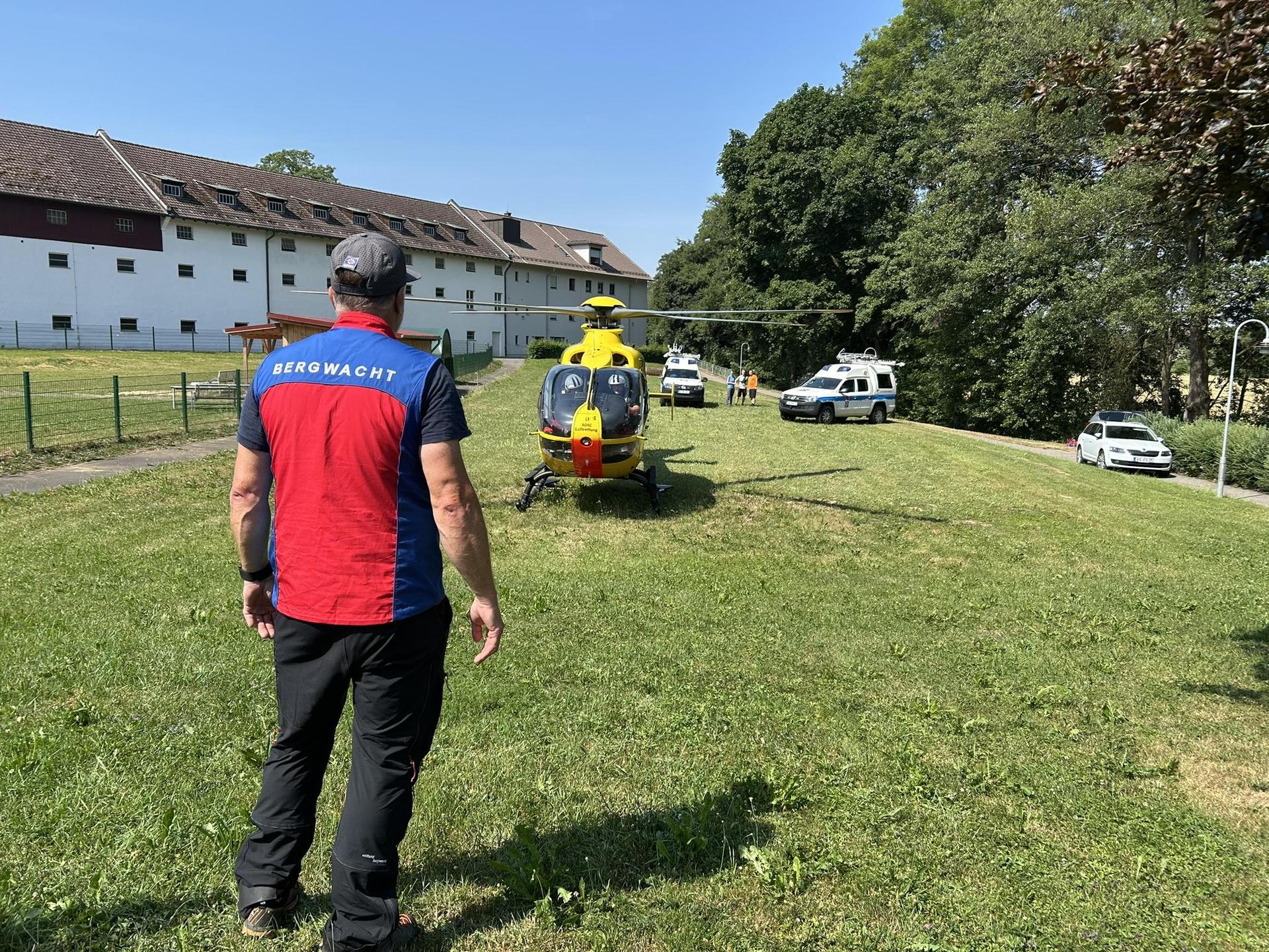 Einsatz beim Kletterunfall bei Auerbach. (Bild: Bergwacht Amberg.)
