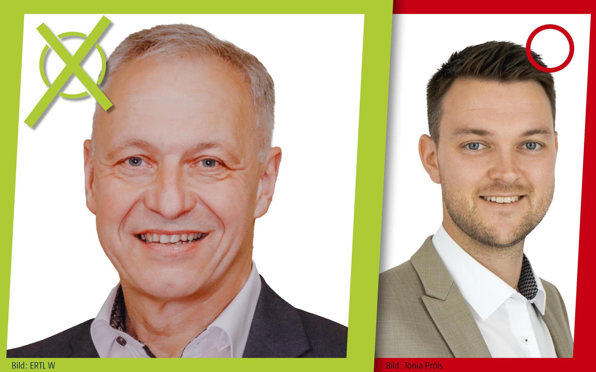 Ergebnis der Stichwahl am 22. März 2026: In Vilseck gewinnt Thorsten Grädler (EHB-FW) gegen Frederic Pröls (AN-EH). (Bild: gld)