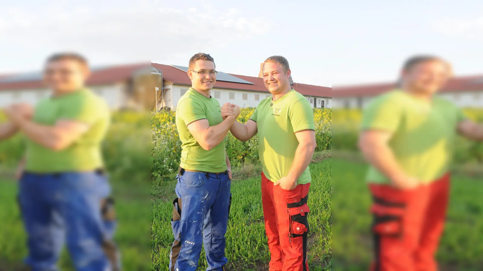 Gemeinsam mit seinem Bruder organisiert Simon (li.) die Bauernproteste. Auch weitere Landwirte sind an der Organisation beteiligt.  (Bild: Klaus Dorsch)