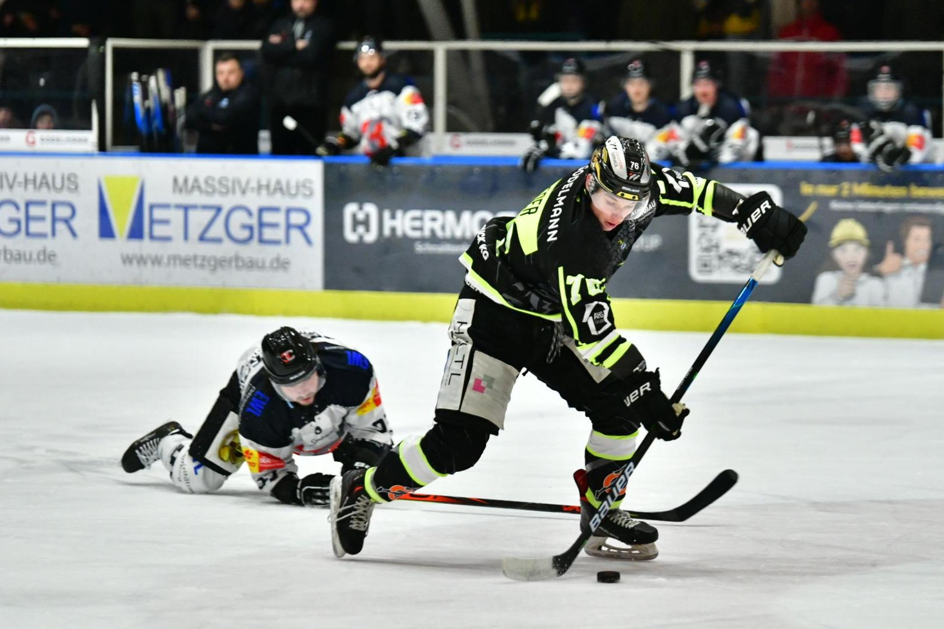 Der ERSC Amberg muss sich dem HC Landsberg mit 2:3 geschlagen geben. (Bild: A.& J. Pastuska)