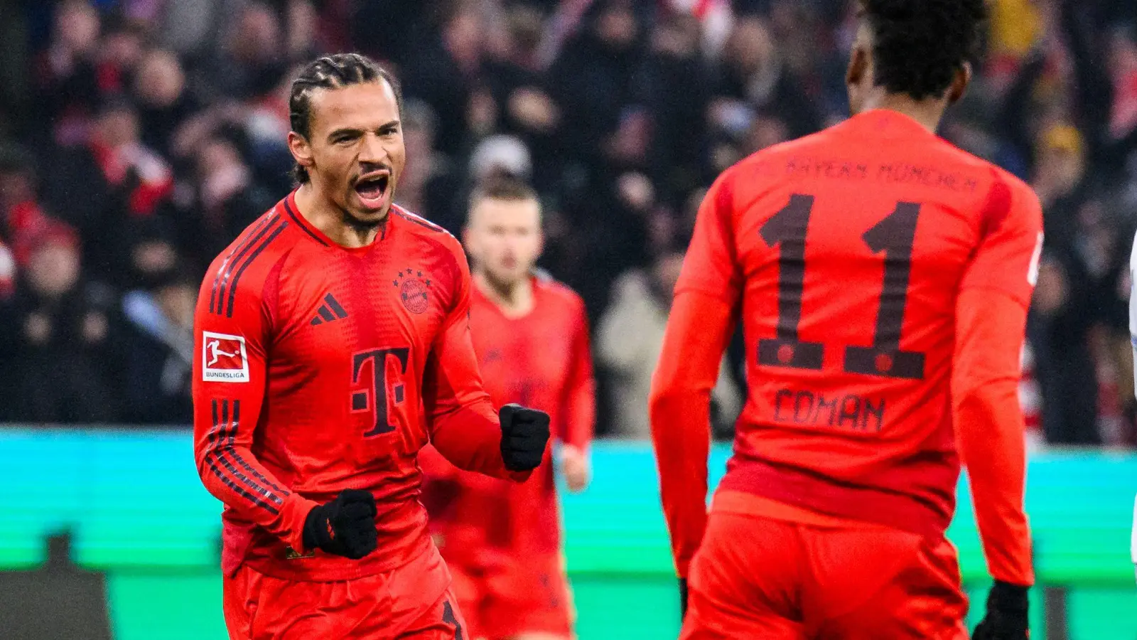 Torschütze zum 1:0 - Leroy Sané (l). (Bild: Tom Weller/dpa)