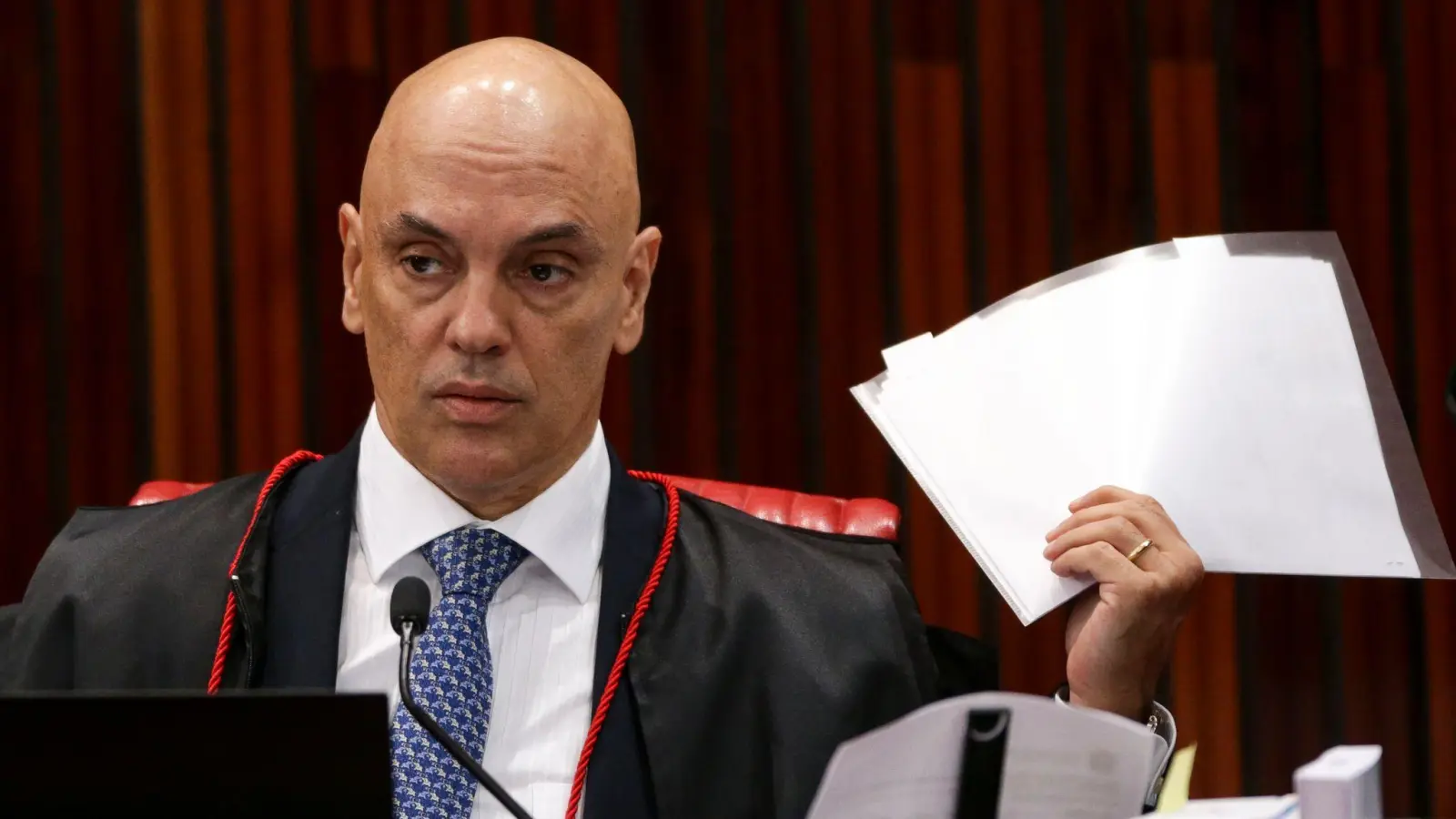 Der streitbare Bundesrichter Moraes lässt den Nachrichtendienst X sperren. (Bild: Marcelo Camargo/Agencia Brazil/dpa)