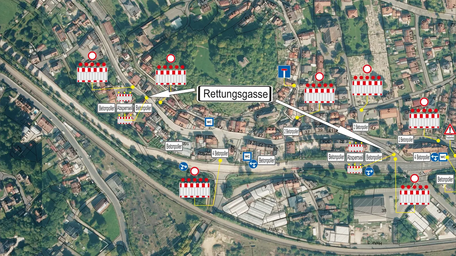 Verkehrsregelung zur Rosenberger Kirwa 2025 (Bild: Stadt Sulzbach-Rosenberg)