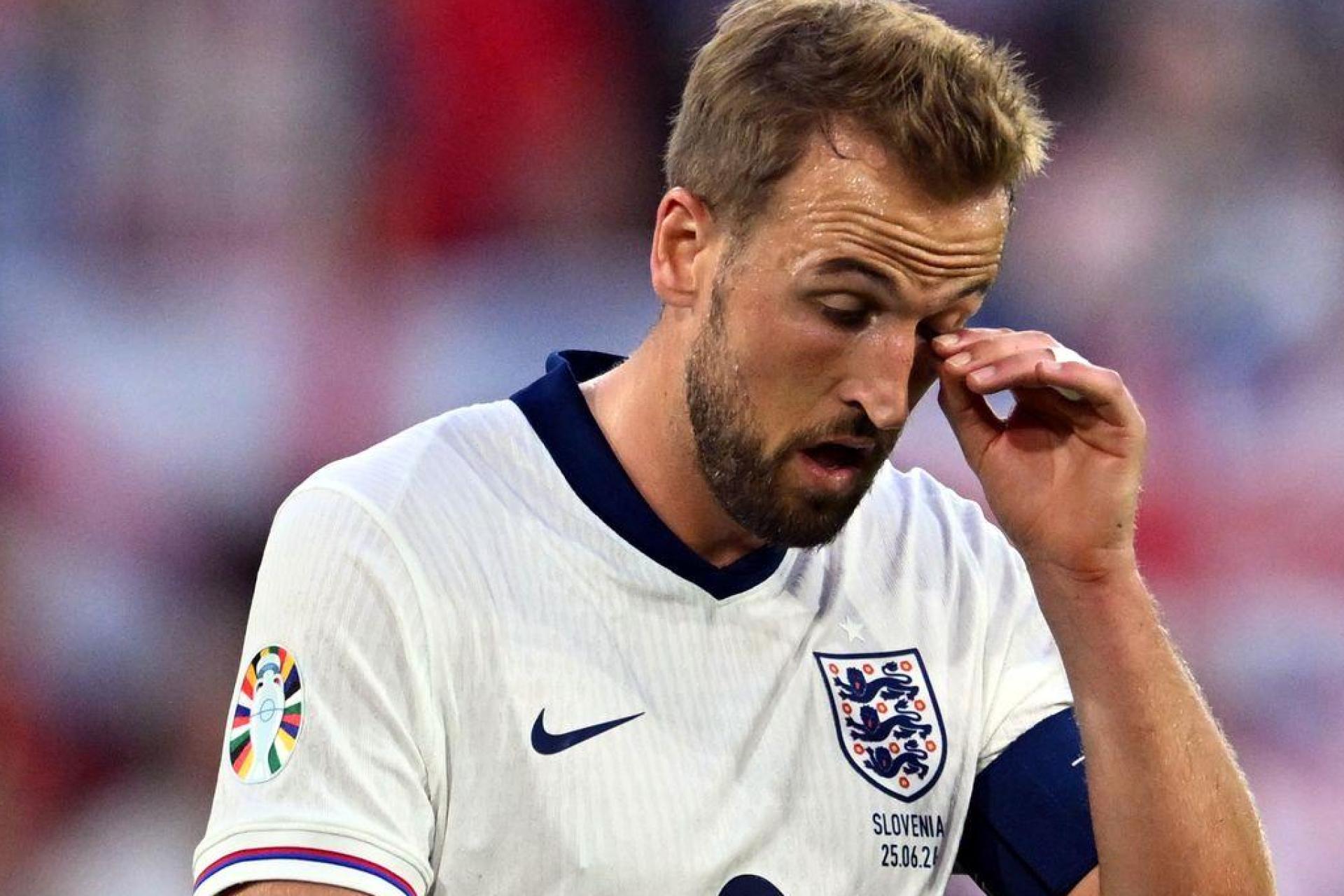 Die Three Lions um Harry Kane zeigten gegen Slowenien erneut einen zähen Auftritt. (Bild: Marius Becker/dpa)