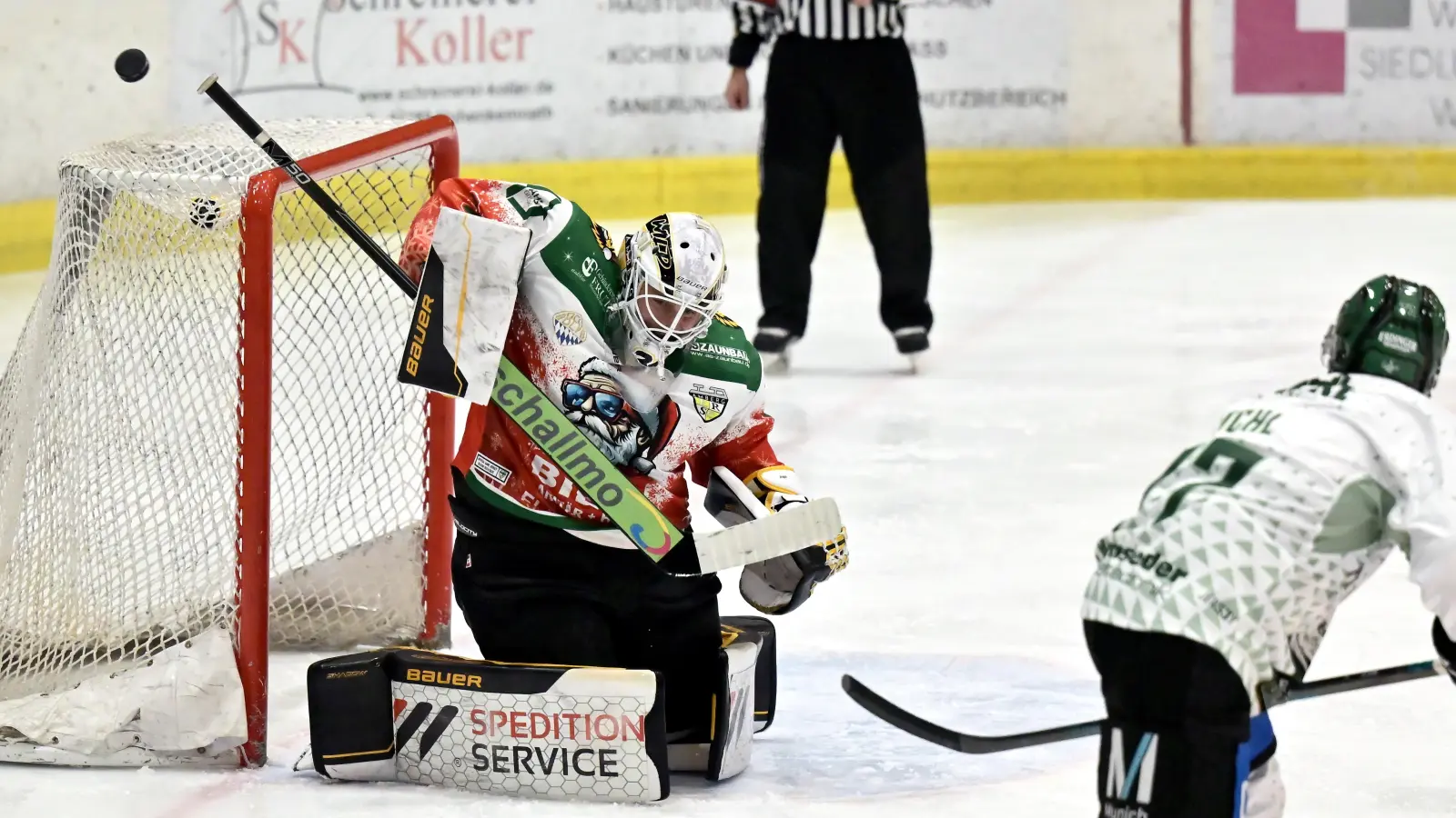 Torhüter Lucas Di Berardo bleibt auch in der kommenden Saison beim ERSC Amberg. (Archivbild: Hubert Ziegler)