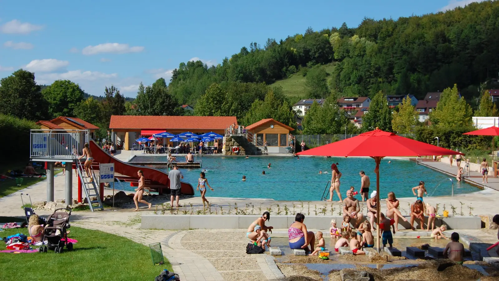 Unbemerkt von den meisten Badegästen, sind im August einige Sabotage-Akte im Königsteiner Naturbad verübt worden. (Bild: hdk)