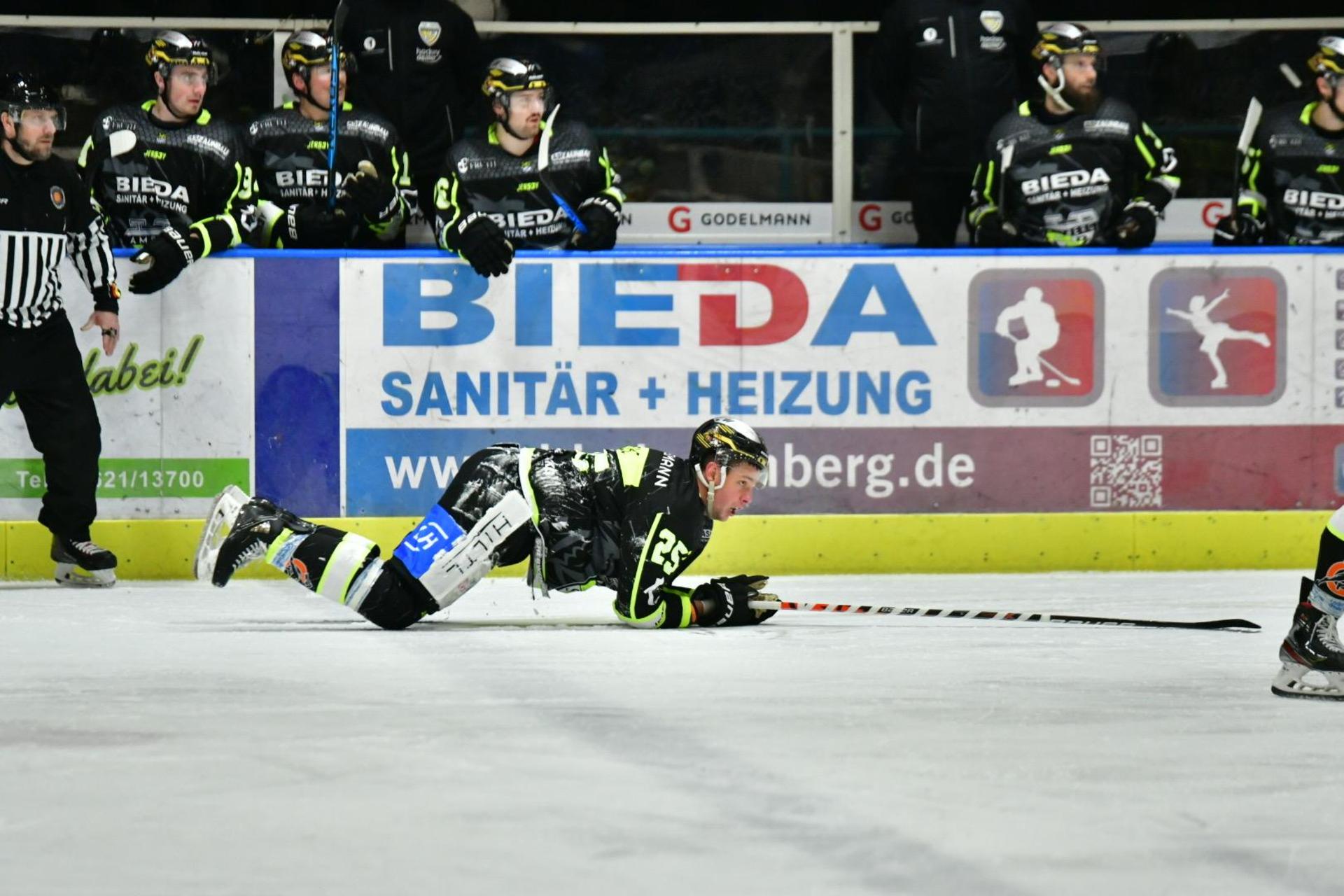 Der ERSC Amberg muss sich dem HC Landsberg mit 2:3 geschlagen geben. (Bild: A.& J. Pastuska)