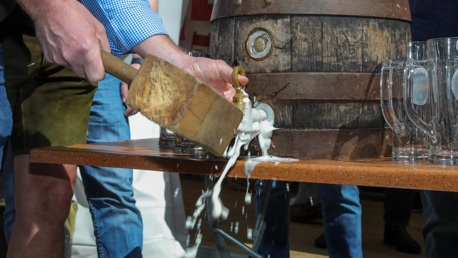 Das Amberger Bierfest ist eröffnet. (Bild: Wolfgang Steinbacher)