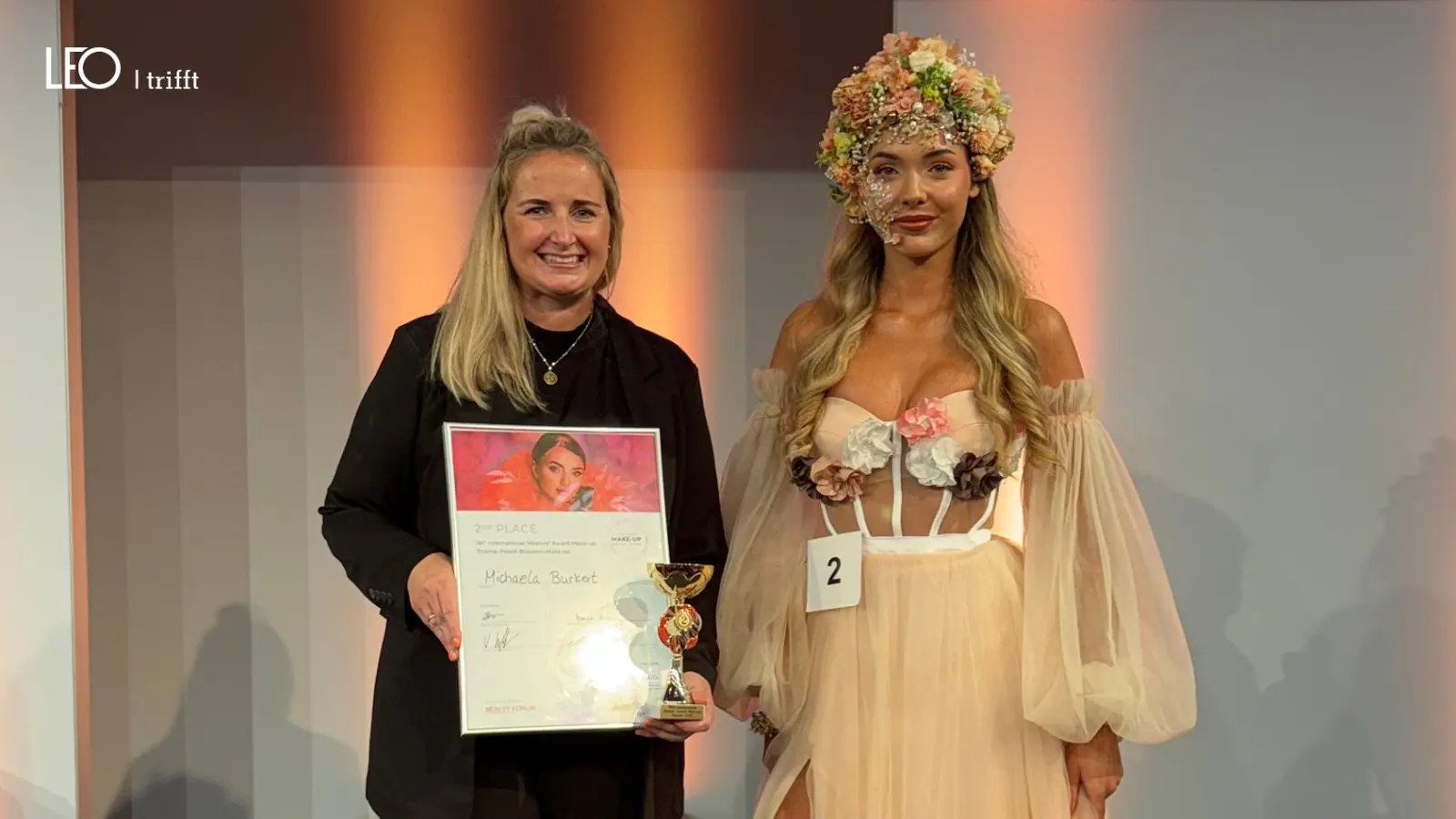 Michaela Burkert als Vizemeisterin bei einem internationalen Make-up-Wett bewerb. (Bild: Aline Klöck)