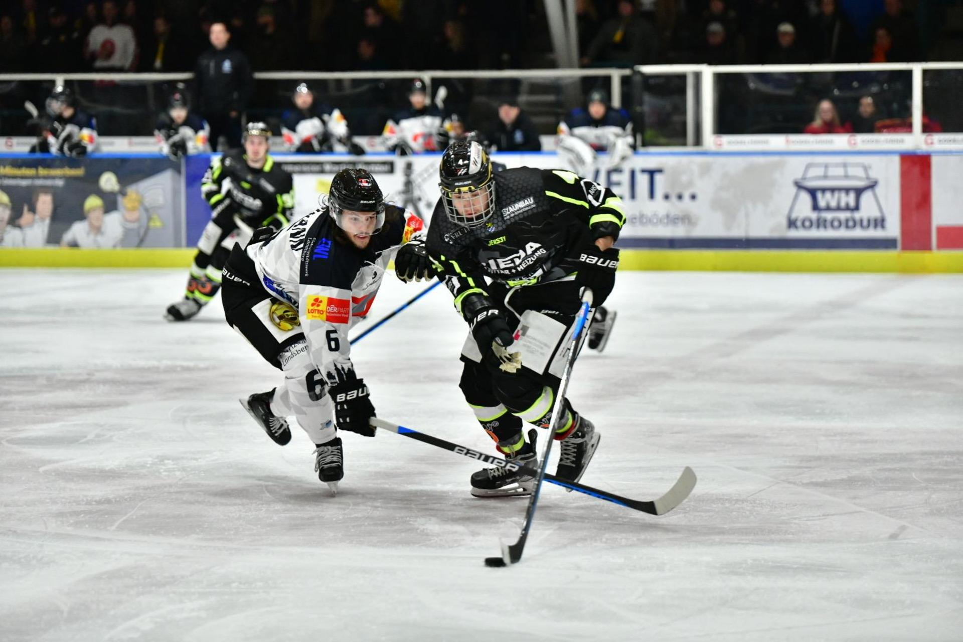Der ERSC Amberg muss sich dem HC Landsberg mit 2:3 geschlagen geben. (Bild: A.& J. Pastuska)