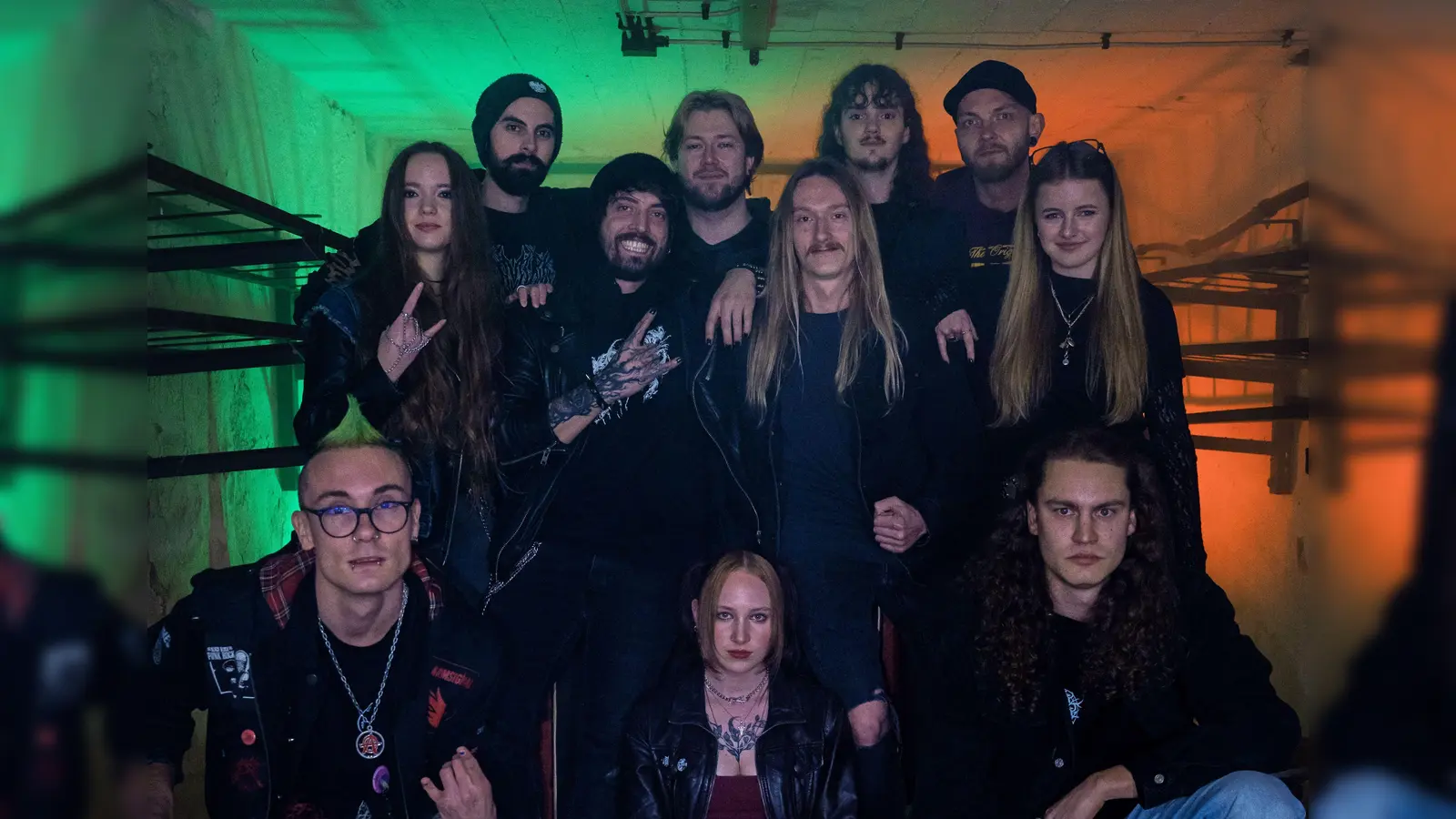 Das ist die Kerngruppe des VfB (Vollgas für Blastbeats) mit ihrem Vorsitzenden Timo Schertel (stehend, Dritter von links). (Bild: Vanessa Bedrunka)