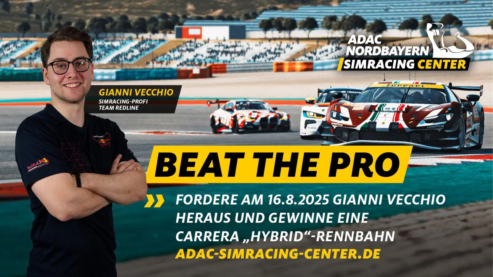 Am Samstag, 16. August 2025, feiert das ADAC Nordbayern SimRacing-Center in Weiden seinen ersten Geburtstag. (Bild: ADAC Nordbayern SimRacing-Center)