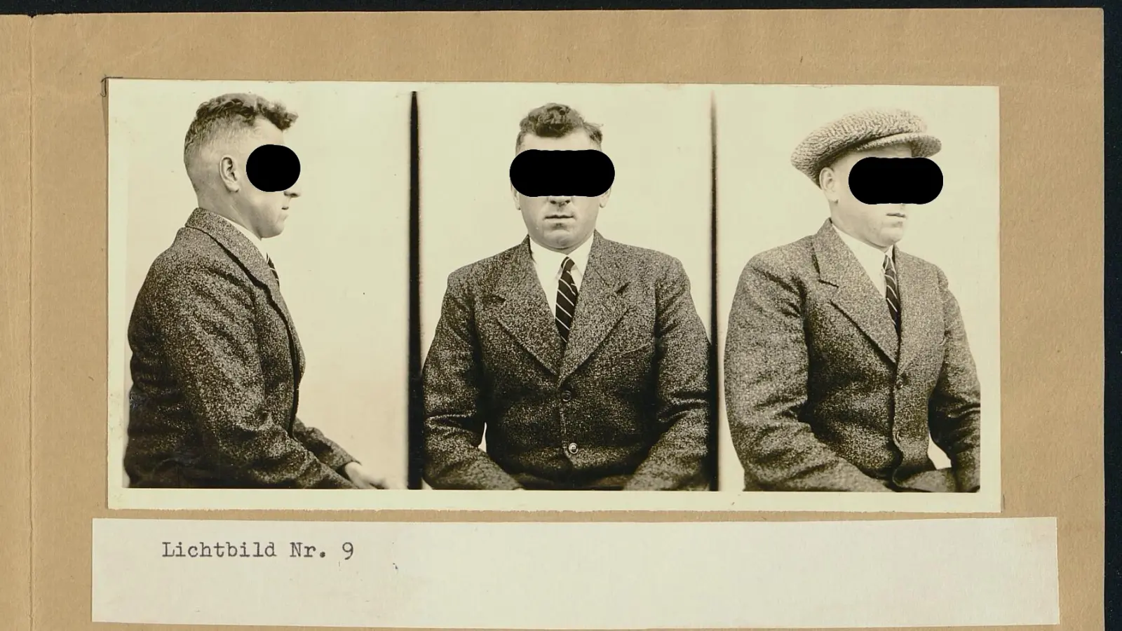 Bilder des Täters nach seiner Verhaftung in der Nähe von Augsburg (Bild: Staatsarchiv Amberg)