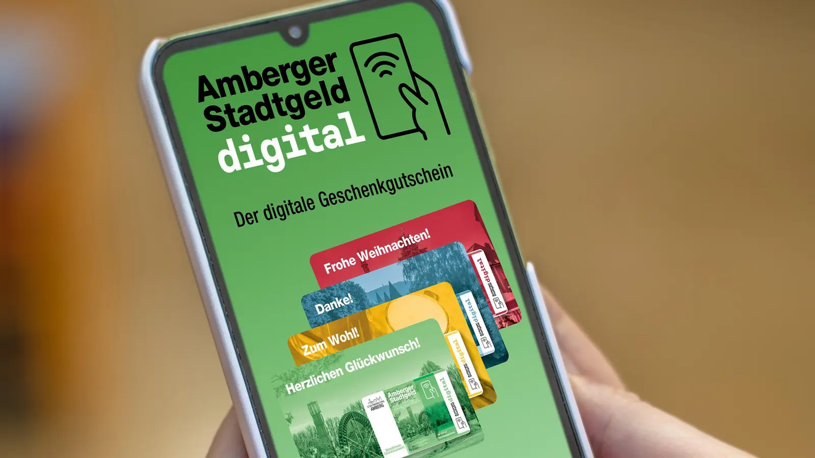 Ab 23. November startet das digitale Stadtgeld des Stadtmarketing Amberg. (Bildmontage: Michael Golinski)