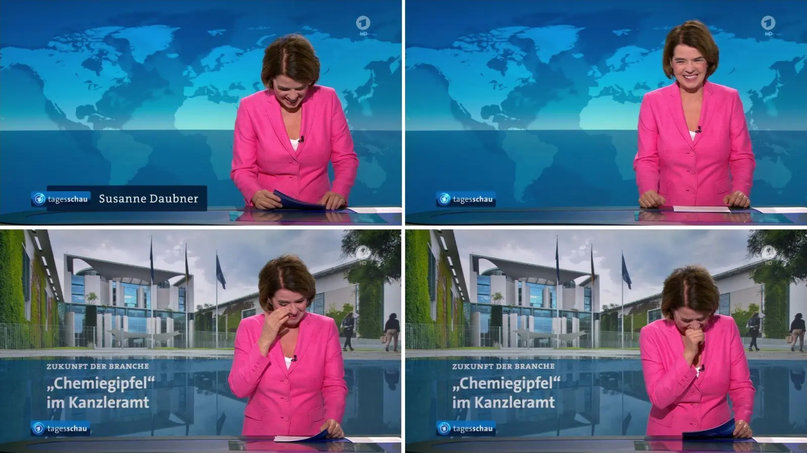 „Tagesschau“-Sprecherin Susanne Daubner wurde mitten in den Morgennachrichten von einem hartnäckigen Lachanfall heimgesucht. (Bild: ARD-aktuell/dpa)