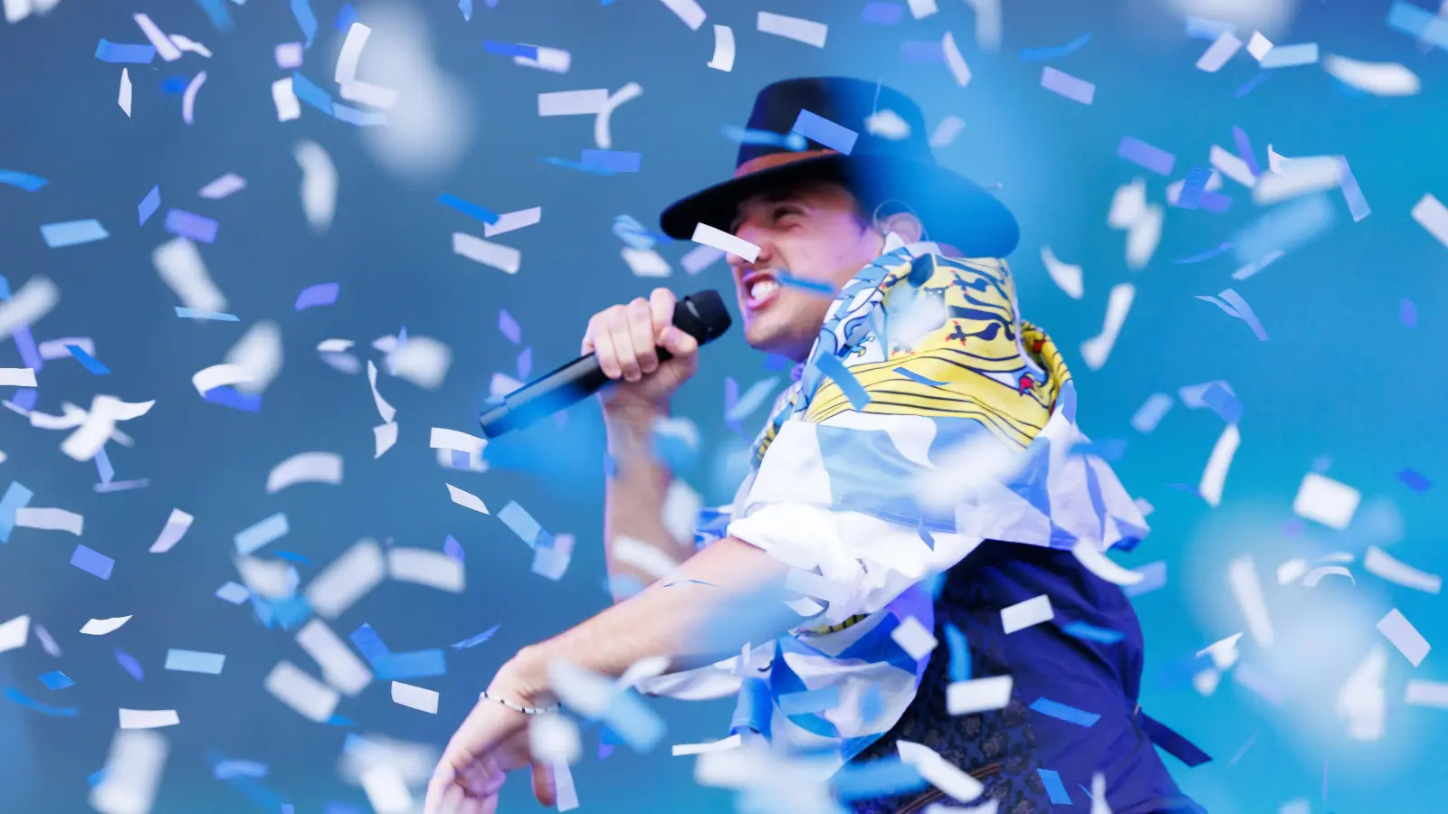 Timo Grabinger aka Tream sorgte bei einem Konzert in Frankfurt für eine Schrecksekunde.  (Archivbild: Florian Wieser/dpa)