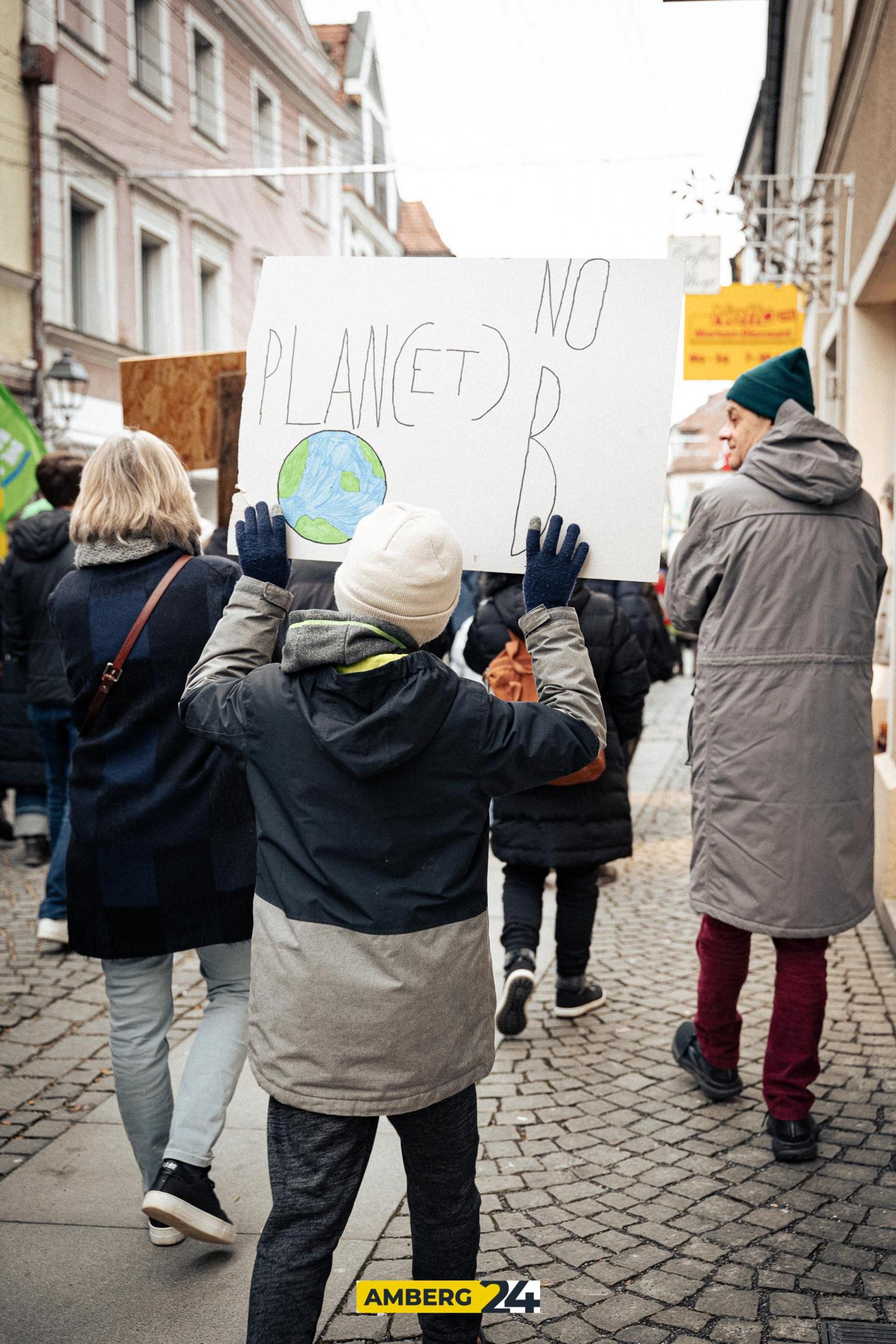 Klimastreik in Amberg. (Bild: David Mueller)