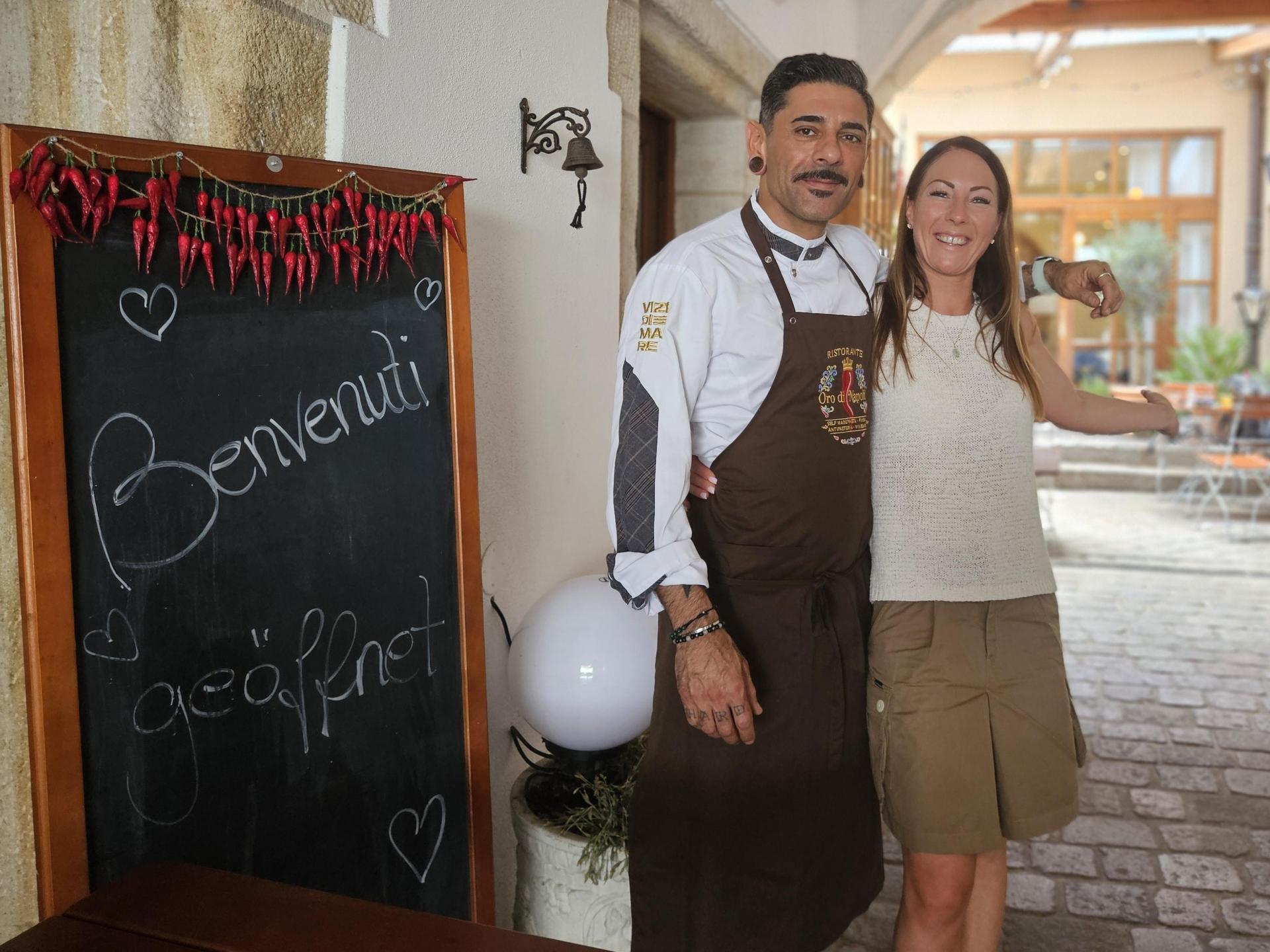 Marco und Christina Lipoma heißen seit einigen Wochen die Gäste in ihrem neuen Restaurant willkommen.  (Bild: Christopher Dotzler)