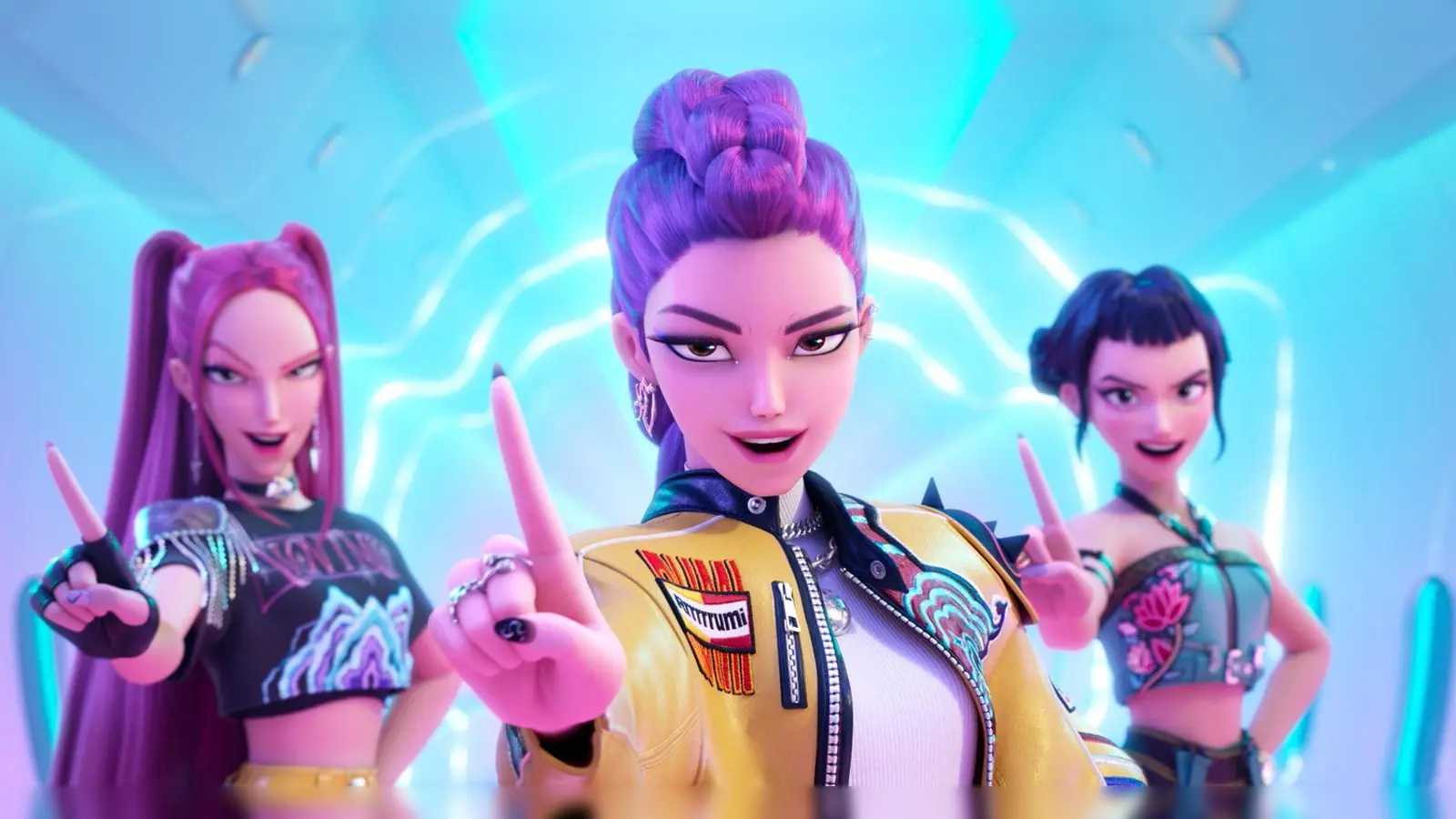 „KPop Demon Hunters“ erzählt die Geschichte einer Girlgroup, die abseits der Bühne böse Geister jagt. (Archivbild) (Bild: -/©2025 Netflix/dpa)