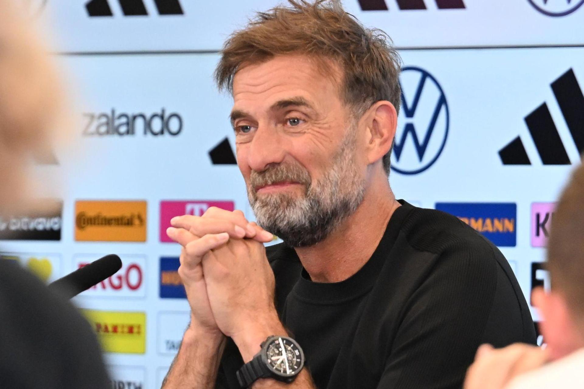 Jürgen Klopp bei der Präsentation als Bundestrainer.  (Bild: Jennifer Brückner/dpa)