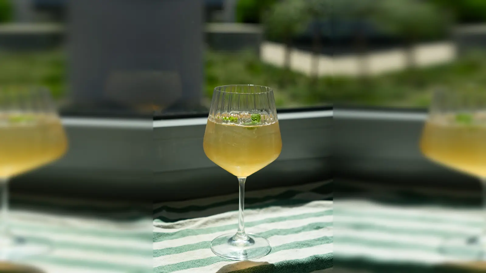 Ein goldenes Leuchten, wie die Sonne im Mai: Der Maiwipfel-Spritz. (Bild: knz)