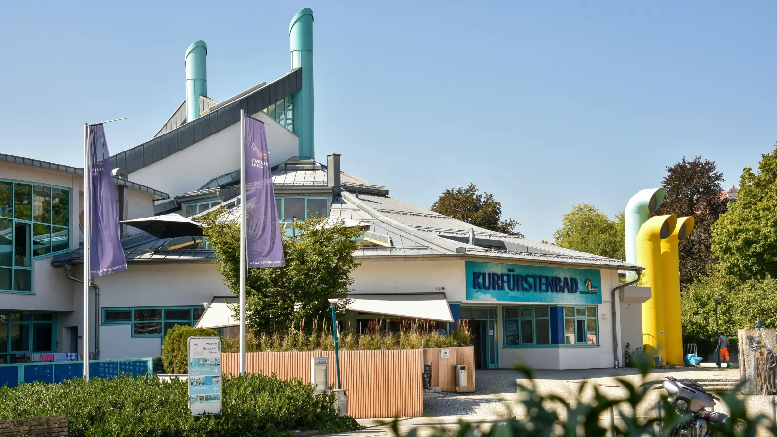 Das Kurfürstenbad in Amberg bleibt vom 2. September bis zum 6. Oktober geschlossen. (Bild: Stephan Huber)